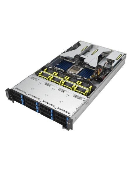 ASUS RS520A-E12-RS12U Socket SP5 Bastidor (2U) Negro, Acero