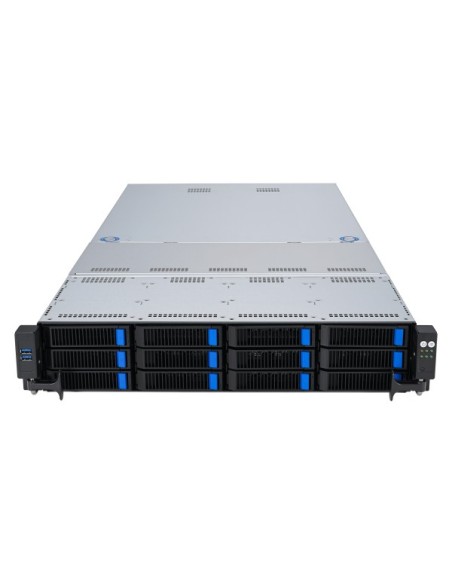 ASUS RS520A-E12-RS12U Socket SP5 Bastidor (2U) Negro, Acero