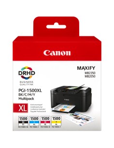 Canon PGI-1500XL C M Y BK cartucho de tinta Original Negro,