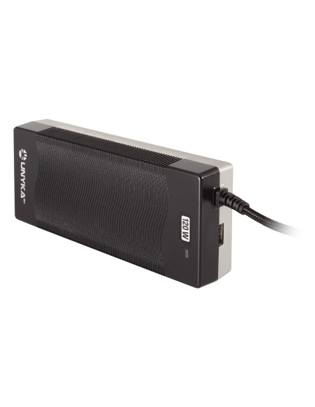 UNYKAch UNY Power 120 adaptador e inversor de corriente Interior 120 W Negro, Plata