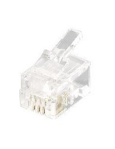 CONECTOR TELEFONICO RJ11 CAT-5E 100 UNID. 6P 4C