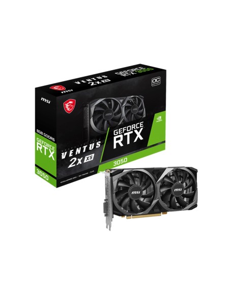 MSI Ventus 2X XS GeForce RTX 3050 OC 8GB GDDR6 DLSS Negra