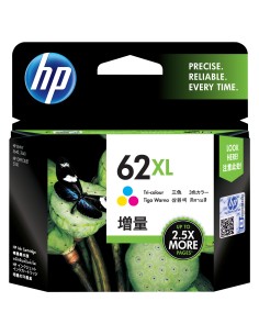 HP 62XL cartucho de tinta Original Alto rendimiento (XL) Cian, Magenta, Amarillo