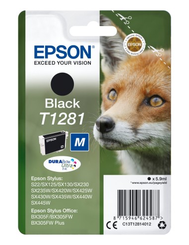 Epson Fox Cartucho T1281 negro (etiqueta RF)