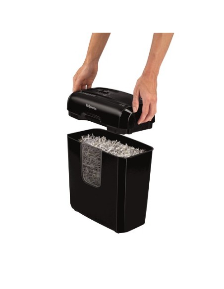 Fellowes Powershred 6C triturador de papel Corte cruzado 22 cm Negro