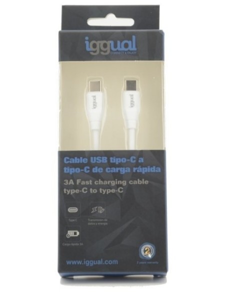 iggual IGG317365 cable de teléfono móvil Blanco 1 m USB C
