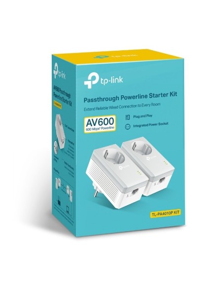TP-LINK TL-PA4010P KIT V5 adaptador de red PowerLine 600 Mbit s Ethernet Blanco 2 pieza(s)