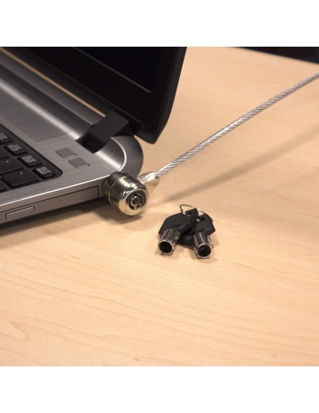 Ewent EW1242 cable antirrobo Negro, Acero inoxidable 1,5 m