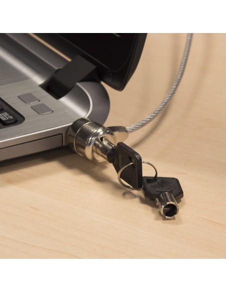 Ewent EW1242 cable antirrobo Negro, Acero inoxidable 1,5 m