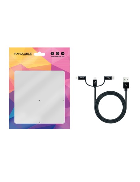 Nanocable Cable USB a USB-C Micro USB  Lighthning