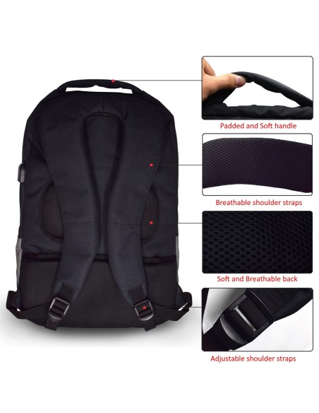 Ewent EW2529 maletines para portátil 43,9 cm (17.3") Mochila Negro