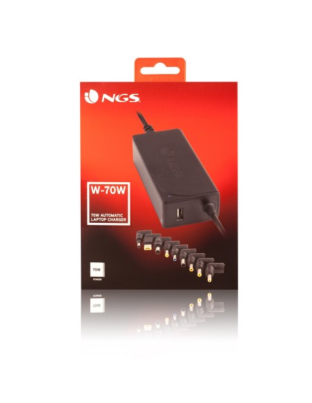 NGS W-70W adaptador e inversor de corriente Interior Negro