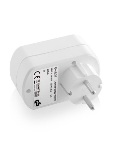 Ewent EW1211 cargador de dispositivo móvil Blanco Interior