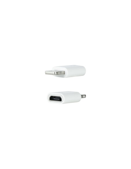 Nanocable Adaptador Lightning a Micro USB, Lightning M-Micro B H Blanco