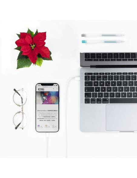 Nanocable Cable Lightning a USB-C, 50 cm