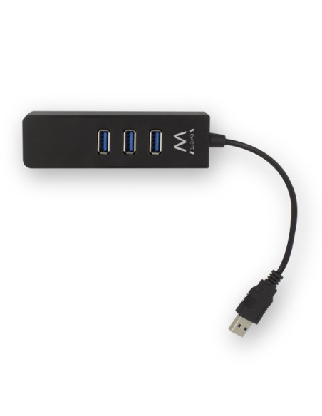 Ewent EW1140 hub de interfaz USB 3.2 Gen 1 (3.1 Gen 1) Type-A 5000 Mbit s Negro