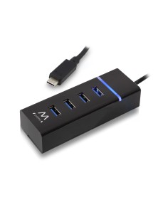 Ewent EW1137 hub de interfaz USB 3.2 Gen 1 (3.1 Gen 1) Type-C 5000 Mbit s Negro