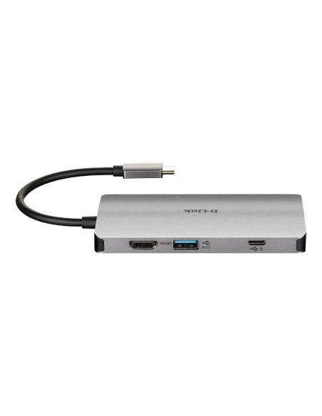 D-Link DUB-M810 base para portátil y replicador de puertos Alámbrico Thunderbolt 3 Plata