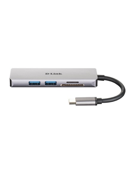 D-Link DUB-M530 base para portátil y replicador de puertos Alámbrico USB 3.2 Gen 1 (3.1 Gen 1) Type-C Aluminio, Negro