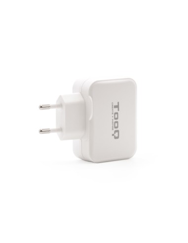TooQ Cargador de Pared doble puerto USB-C + USB A, 27W