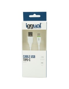 iggual IGG316948 cable USB 1 m USB 2.0 USB A USB C Blanco