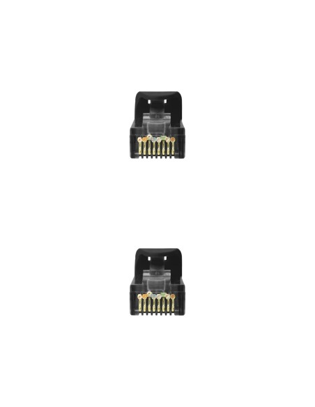 Nanocable Cable Red Latiguillo RJ45 LSZH CAT.6A UTP AWG24, Negro, 25 cm