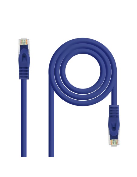 Nanocable Cable Red Latiguillo RJ45 LSZH CAT.6A UTP AWG24, Azul, 25 cm