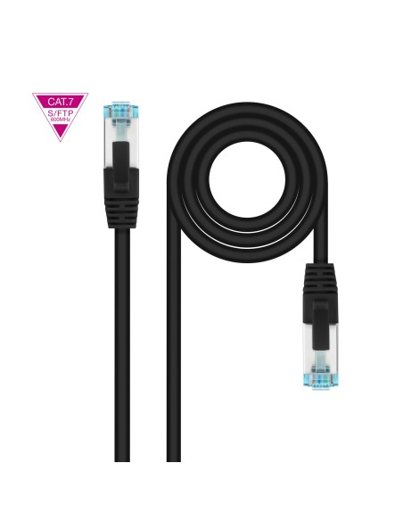 Nanocable Cable de Red Cat.7 600MHZ LSZH SFTP PIMF AWG26, Negro, 1 m