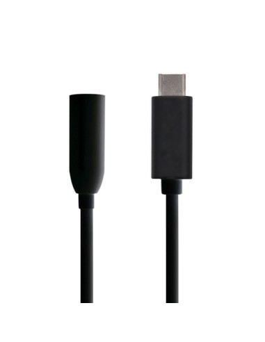 AISENS CONVERSOR USB-C A AUDIO, USB-C M-JACK 3.5 H, NEGRO, 15CM