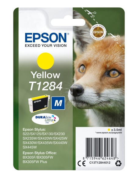 Epson Singlepack Yellow T1284 DURABrite Ultra Ink