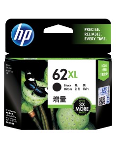HP 62XL cartucho de tinta Original Alto rendimiento (XL) Neg