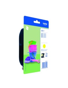 Brother LC-221YBP cartucho de tinta 1 pieza(s) Original Rendimiento estándar Amarillo