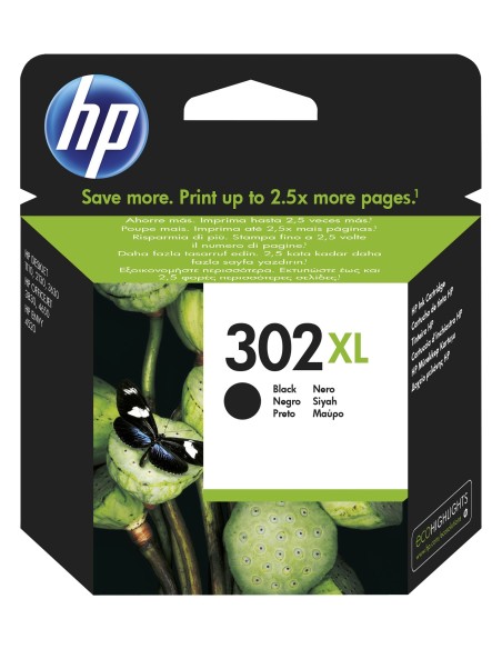 HP 302XL cartucho de tinta 1 pieza(s) Original Alto rendimiento (XL) Negro
