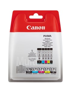 Canon PGI-570 CLI-571 PGBK C M Y BK cartucho de tinta 5 pieza(s) Original Rendimiento estándar Foto negro, Fotos cian, Negro,