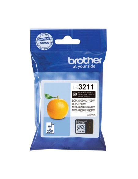 Brother LC-3211BK cartucho de tinta Original Rendimiento estándar Negro