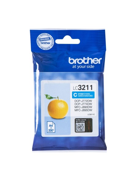 Brother LC-3211C cartucho de tinta Original Rendimiento estándar Cian