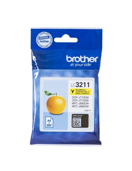 Brother LC-3211Y cartucho de tinta Original Rendimiento estándar Amarillo