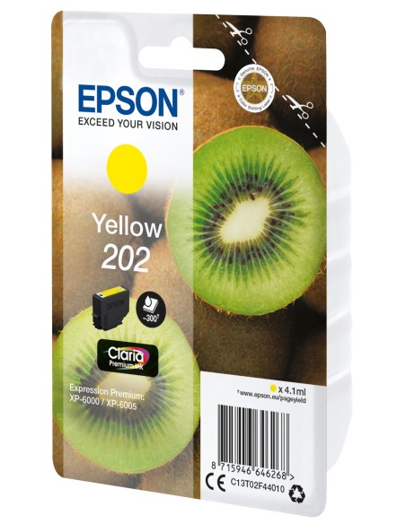 Epson Kiwi Singlepack Yellow 202 Claria Premium Ink