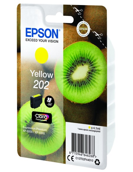 Epson Kiwi Singlepack Yellow 202 Claria Premium Ink