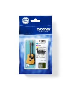 Brother LC-421XLVAL PagePack 4 pieza(s) Original Alto rendimiento (XL) Negro, Cian, Magenta, Amarillo