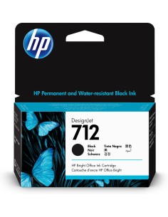 HP 712 cartucho de tinta 1 pieza(s) Original Rendimiento estándar Negro
