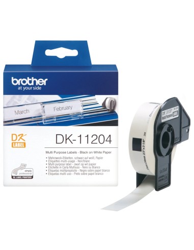 Brother Etiquetas DK11204 Multiuso 17x54 mm 400 ud