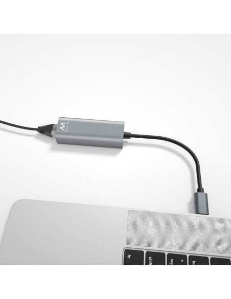 EWENT ADAPTADOR DE RED GIGABIT USB-C ALUMINIO