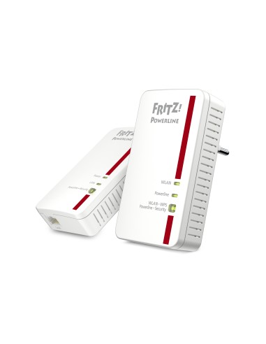 AVM FRITZ!Powerline 1240E WLAN 1200 Mbit s Ethernet Wifi Rojo, Blanco 2 pieza(s)