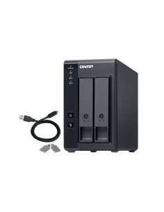 QNAP TR-002 unidad de disco multiple Negro