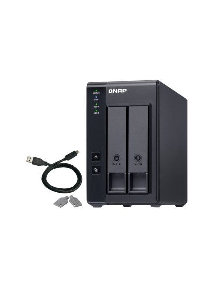 QNAP TR-002 unidad de disco multiple Negro