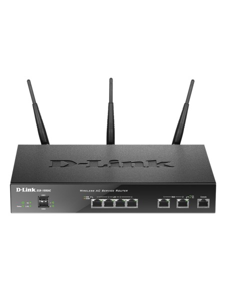 D-Link DSR-1000AC router inalámbrico Gigabit Ethernet Doble banda (2,4 GHz   5 GHz) Negro
