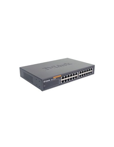 D-Link 24-port 10 100M NWay Desktop - Internal PSU (incl. 19" rack mount kit) No administrado