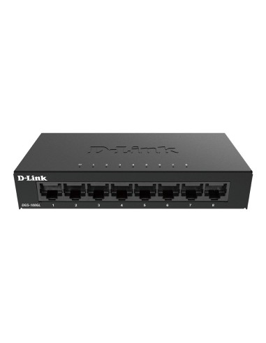 D-Link DGS-108GL No administrado Gigabit Ethernet (10 100 1000) Negro