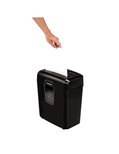 Fellowes 8Cd triturador de papel Corte cruzado 22 cm Negro
